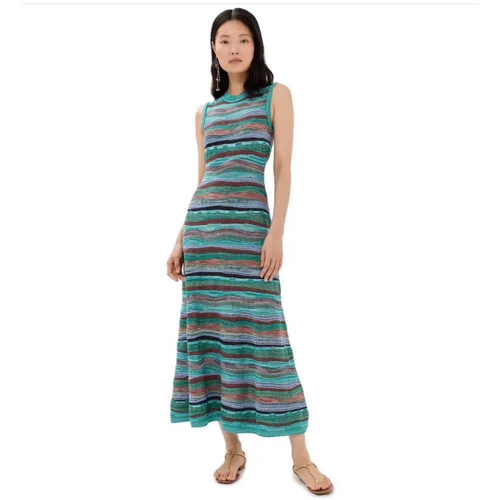 ULLA JOHNSON Fauna Stripe Knit Dress